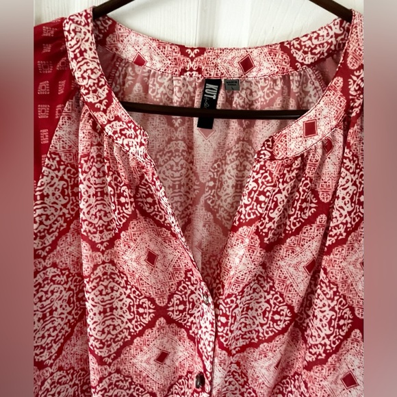 KUT From the Kloth Red Women’s Top Blouse Sz L - Picture 2 of 11